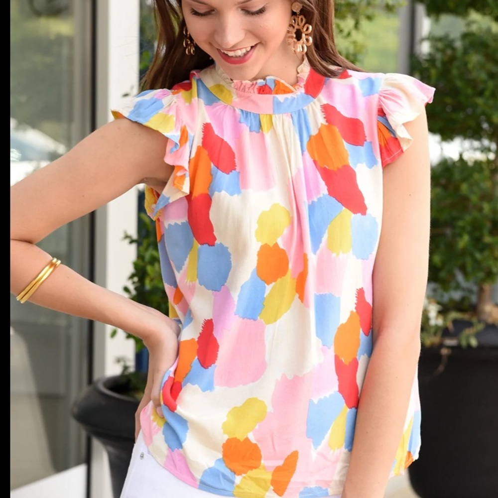 New with tags! THML brand adorable colorful top